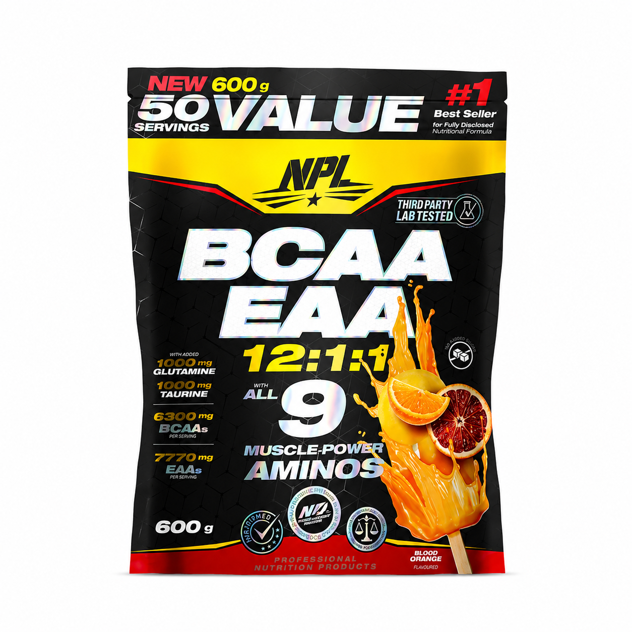 NPL BCAA EAA 12:1:1 600g Bulk Pack